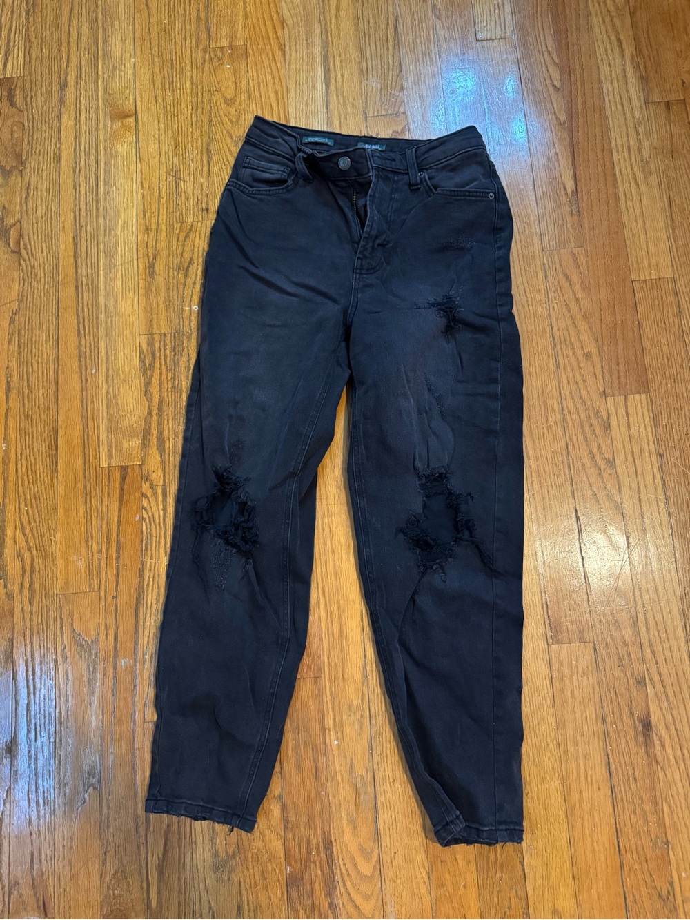 wild fable Black Distressed Boyfriend Jeans